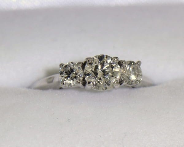 AGS Certified .75ct Diamond 3 stone Ring 6.JPG