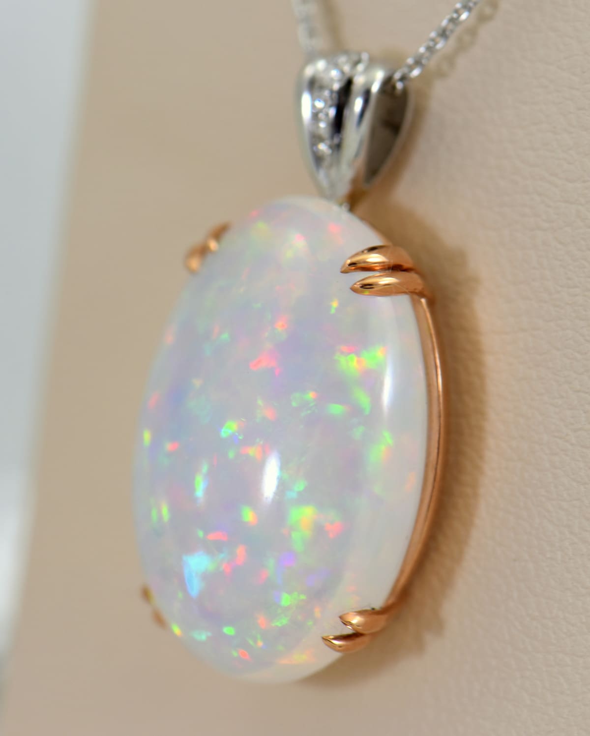 White store opal necklace