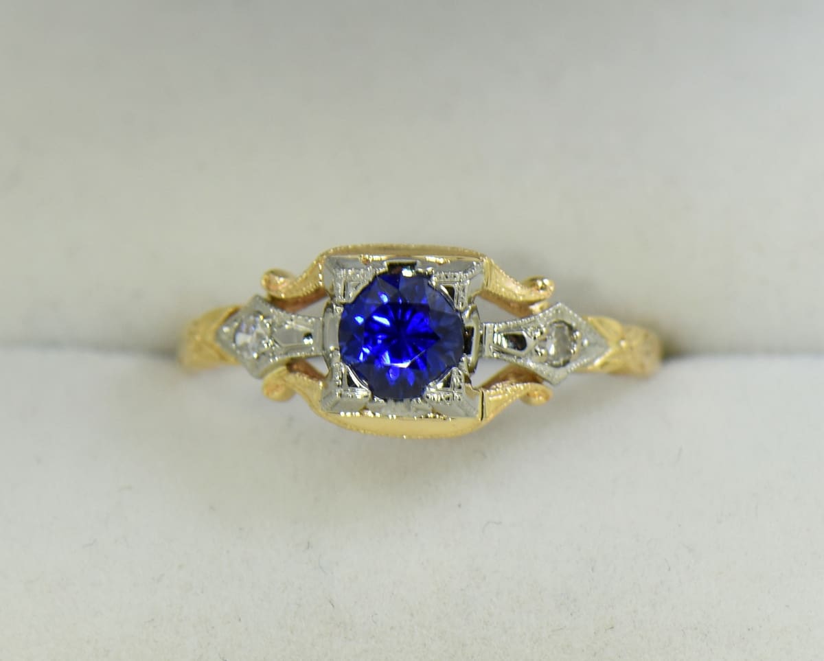Sapphire and diamond rings shop in yellow gold