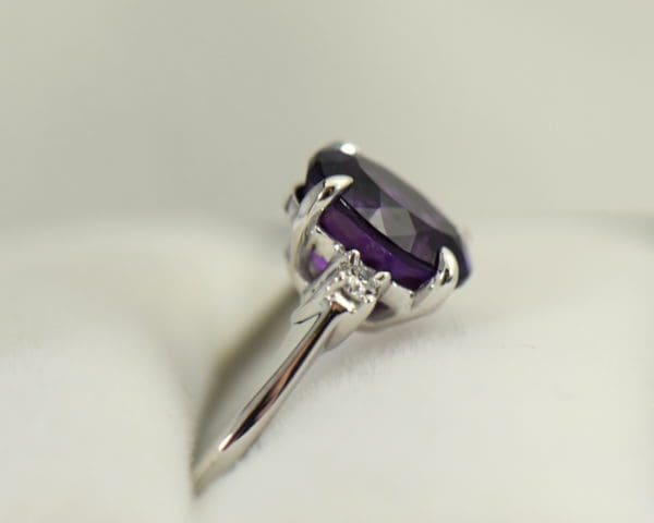 Siberian Color Amethyst Simple 3 Stone Ring White Gold 2.JPG