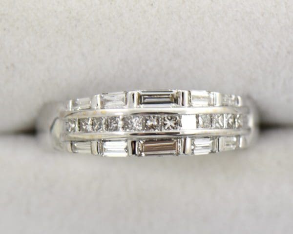 Wide Diamond Channel Band with Princess and Baguettes in 18k 3.JPG