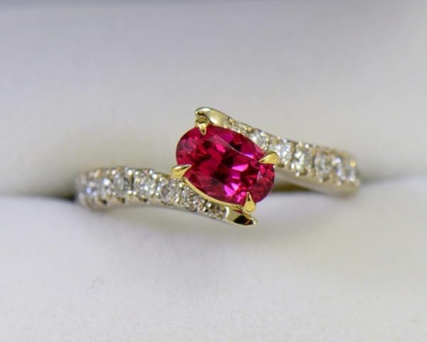 Burmese Neon Redish Pink Spinel set in white gold bypass ring.JPG