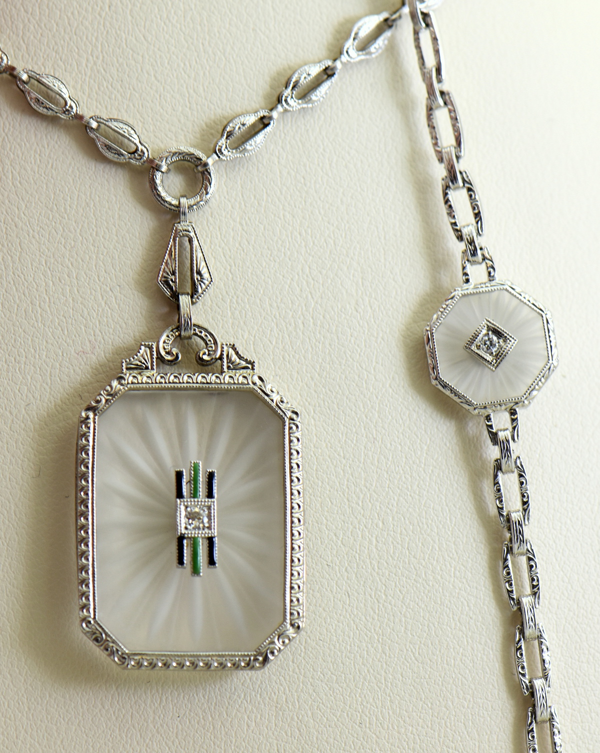 Art Deco Crystal Necklace N1616 | Sweet Romance – Sweet Romance Jewelry