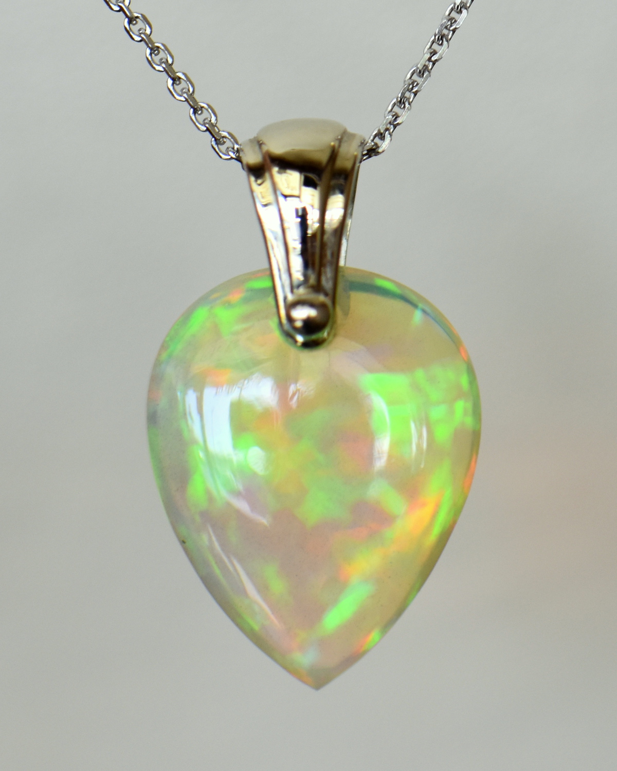 Pear Shape Ethiopian Opal Bead Reversible Pendant, Exquisite Jewelry for  Every Occasion