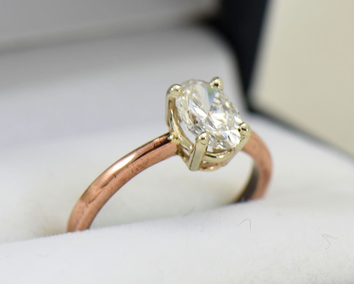 Rose gold on sale 1ct diamond ring