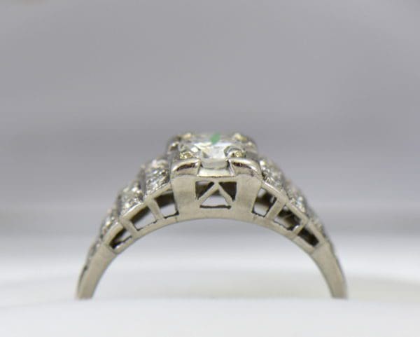 Art Deco .33ct platinum engagement ring with stair step diamond accents 5.JPG