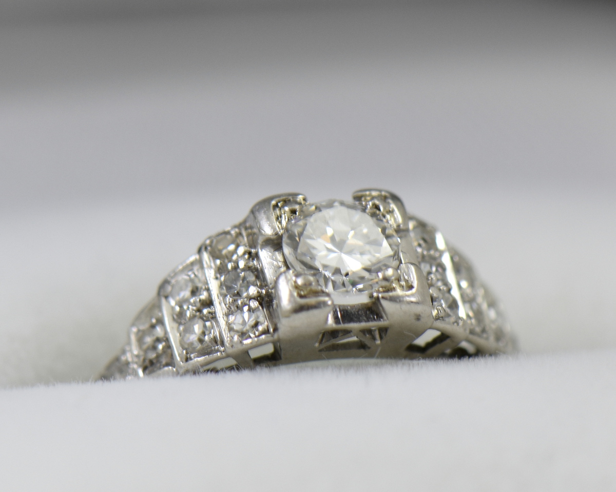 18k Yellow Gold And Platinum Custom Diamond Engagement Ring #100822 -  Seattle Bellevue | Joseph Jewelry