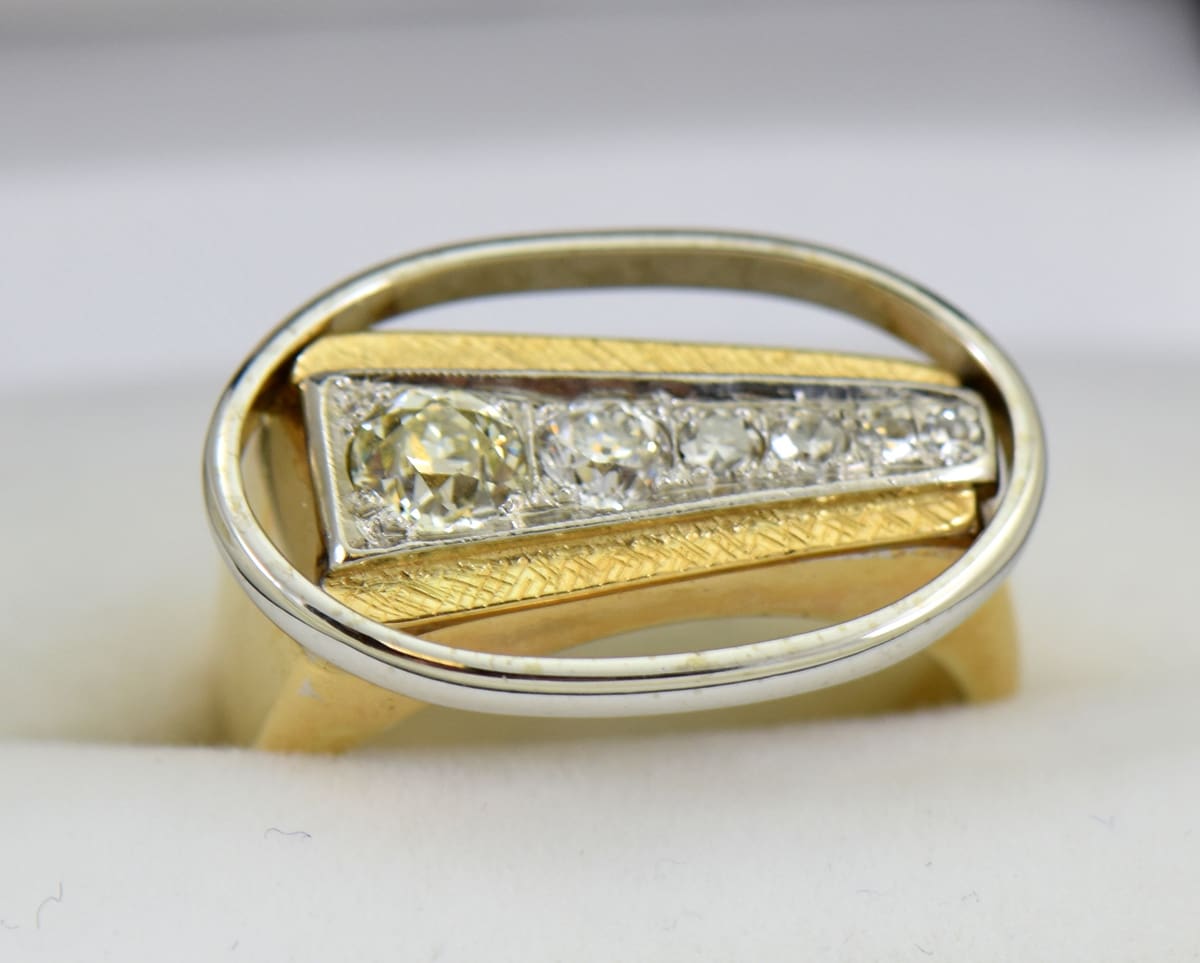 Mid century diamond rings cheap