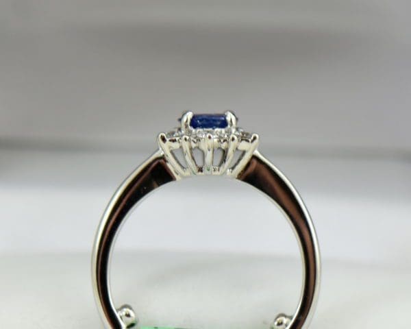 Unheated Round Blue Sapphire Diamond Star Shaped Engagement Ring 6.JPG
