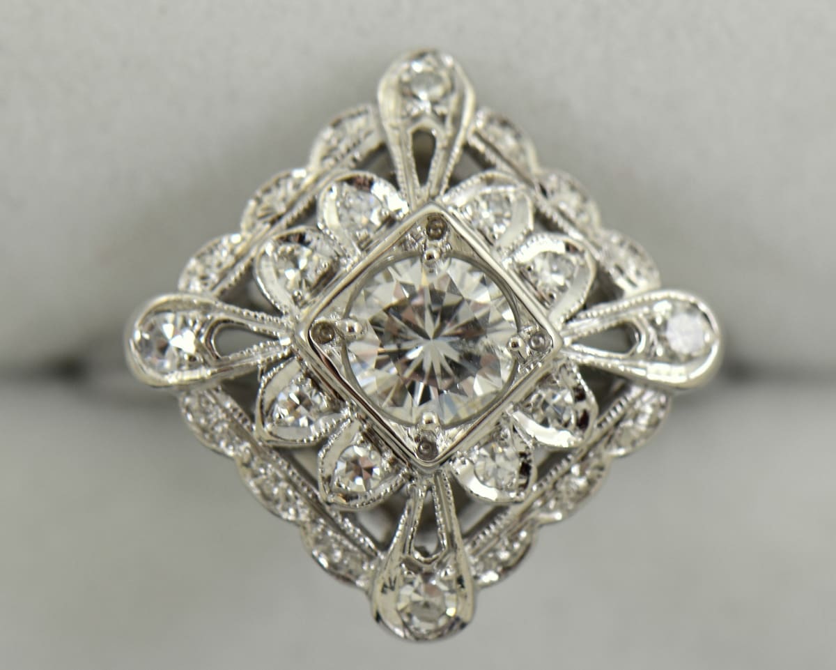 Vintage | Antique Three Old Mine Cut Diamond Ring at Voiage Jewelry