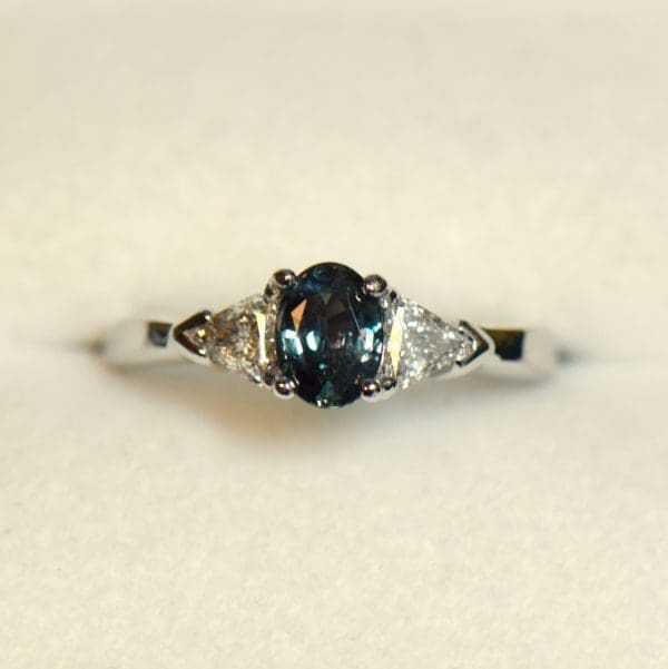 Brazilian alexandrite .63ct trillion diamond ring white gold 5.JPG