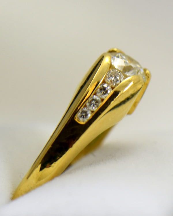 estate custom 18k engagement ring with .7ct round diamond and euroshank 7.JPG