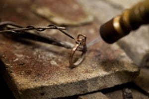 Soldering a chain by Federal Way Customer Jewelers.