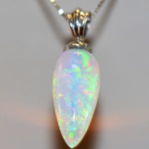 Reversible Opal Pendant in 14k white gold Carrot Shaped.JPG