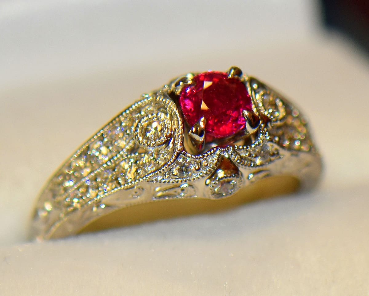 Antique ruby discount rings sale