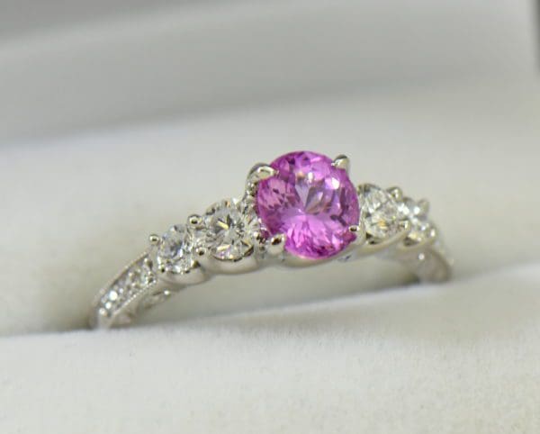 bubblegum pink sapphire engagement ring in white gold with diamonds.JPG