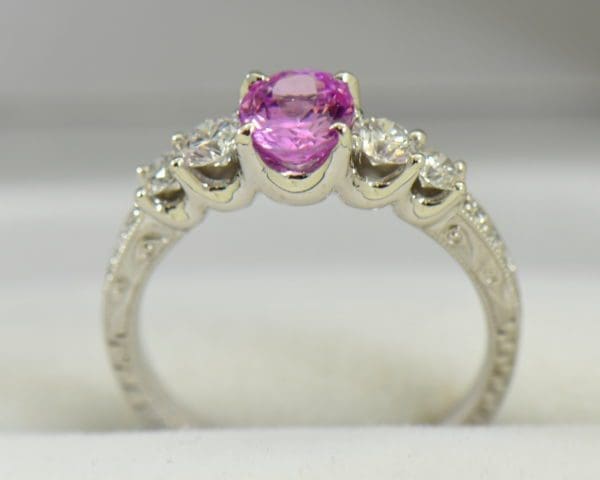 bubblegum pink sapphire engagement ring in white gold with diamonds 2.JPG