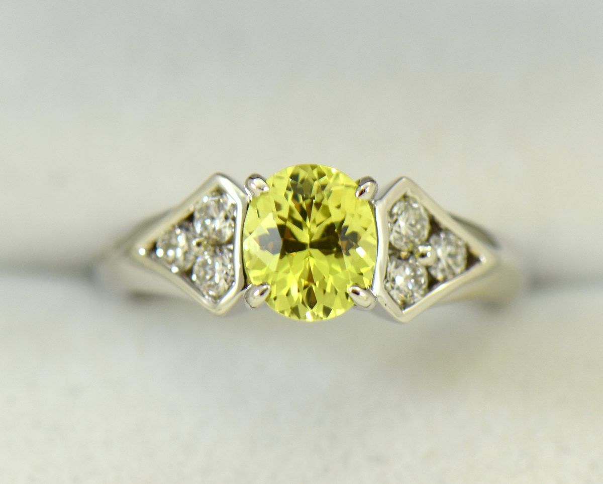 Yellow Chrysoberyl Engagement Ring in White Gold | Exquisite Jewelry for  Every Occasion | FWCJ