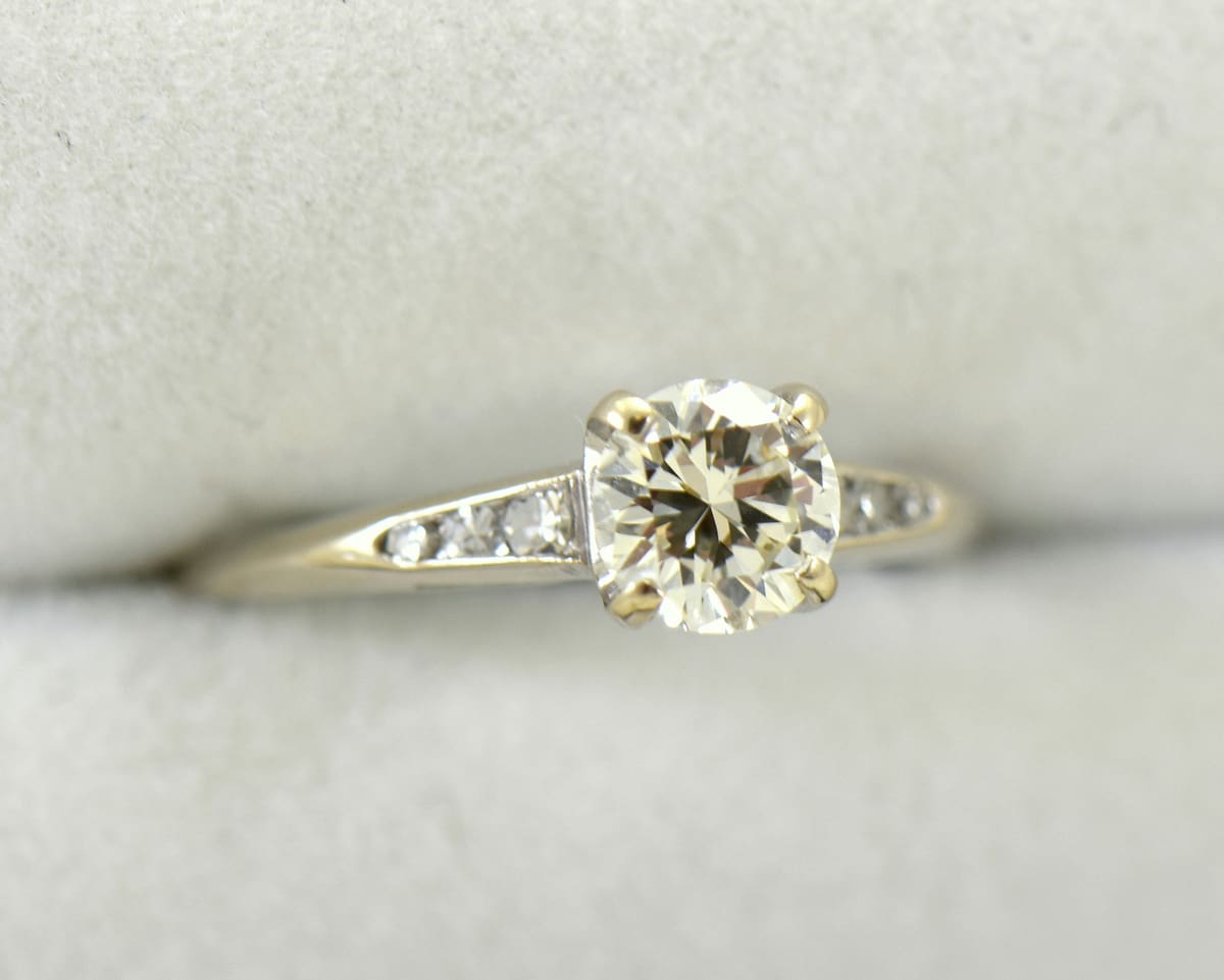 Vintage round new arrivals diamond ring