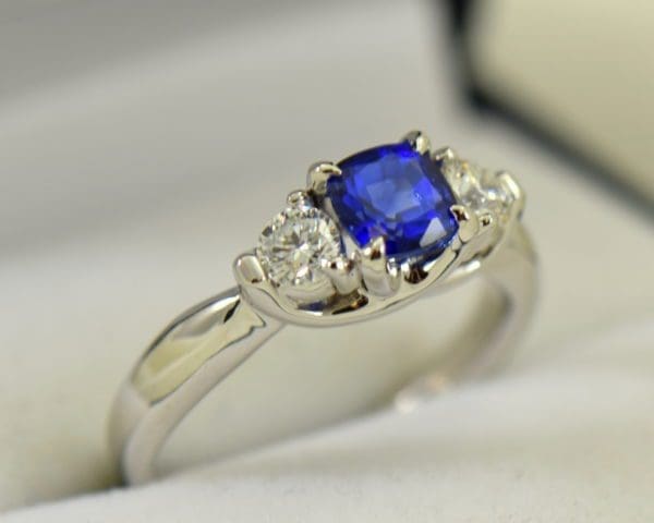white gold square cushion sapphire diamond three stone ring 2.JPG