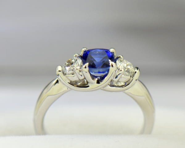 white gold square cushion sapphire diamond three stone ring 4.JPG
