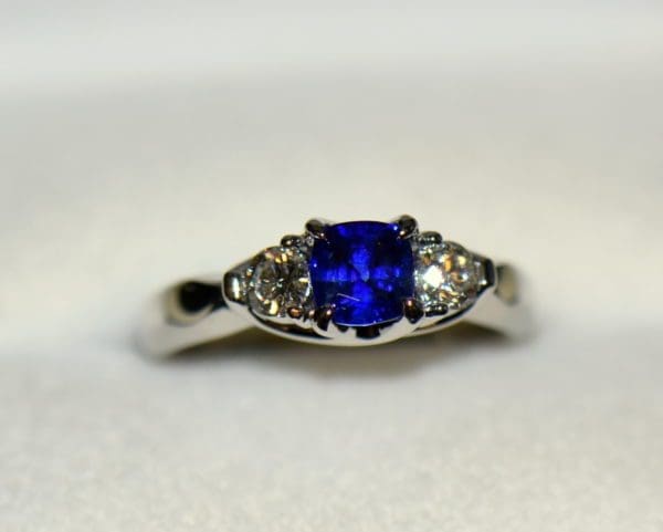 white gold square cushion sapphire diamond three stone ring 5.JPG
