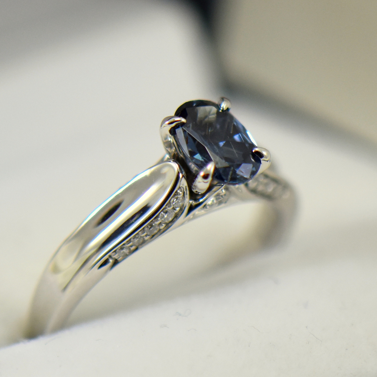 Pompeii3 1 Carat Treated Blue Diamond Engagement Ring Vintage Antique 14k  White Gold - Size 7 : Target
