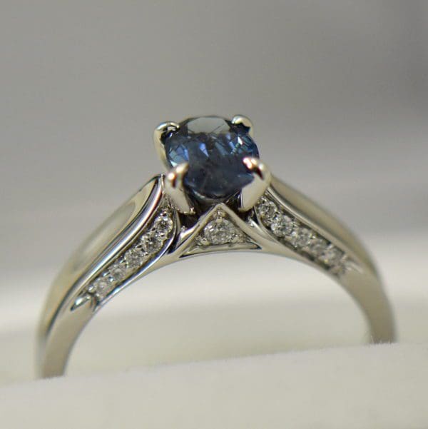 blue garnet engagement ring with madagascar color change garnet and diamonds 3.JPG