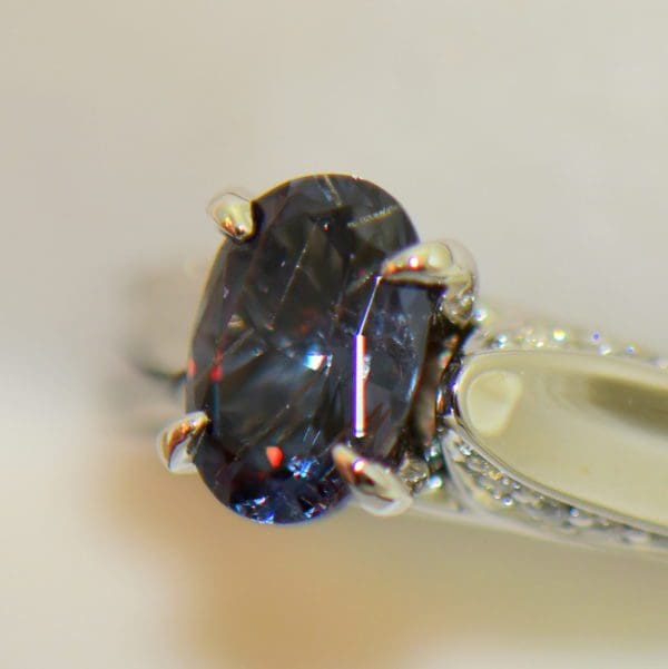 blue garnet engagement ring with madagascar color change garnet and diamonds 5.JPG