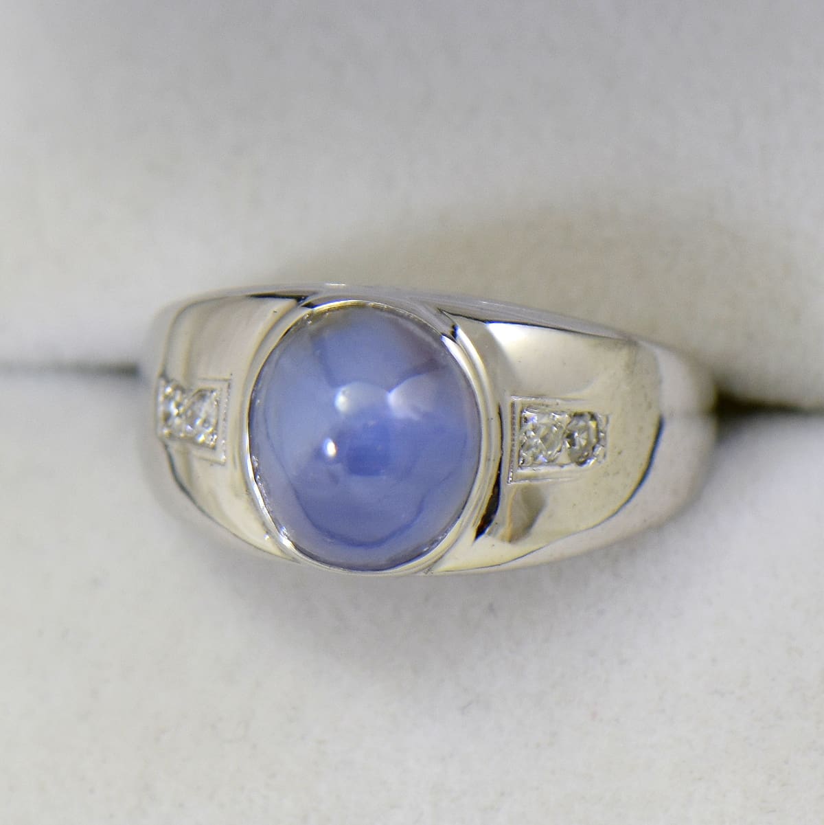 Light blue star sapphire new arrivals ring