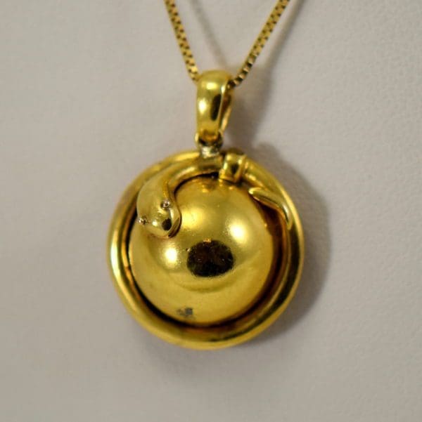 victorian locket snake pendant with hair circa 1864 2.JPG