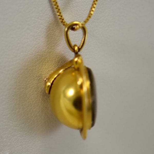 victorian locket snake pendant with hair circa 1864 3.JPG