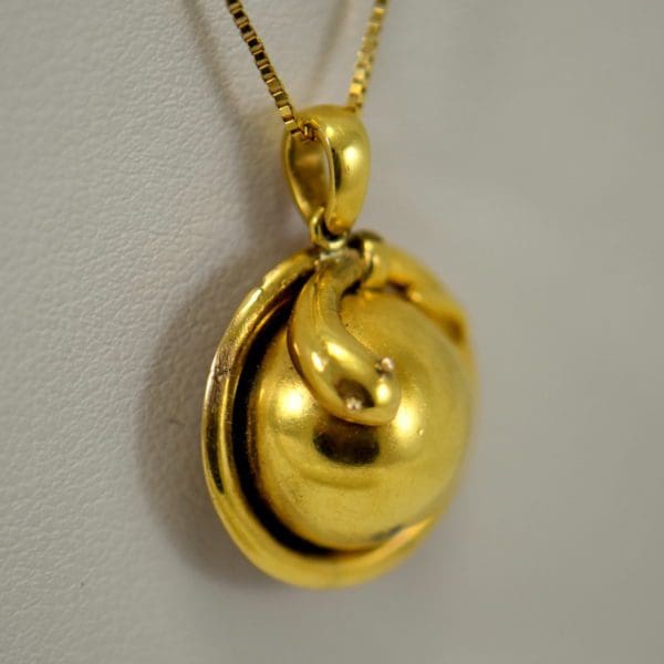 victorian locket snake pendant with hair circa 1864 5.JPG