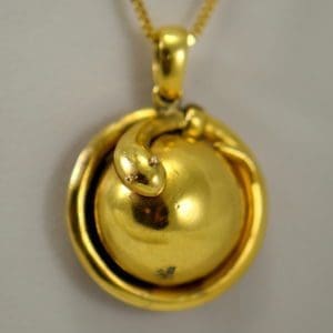 victorian locket snake pendant with hair circa 1864 6.JPG