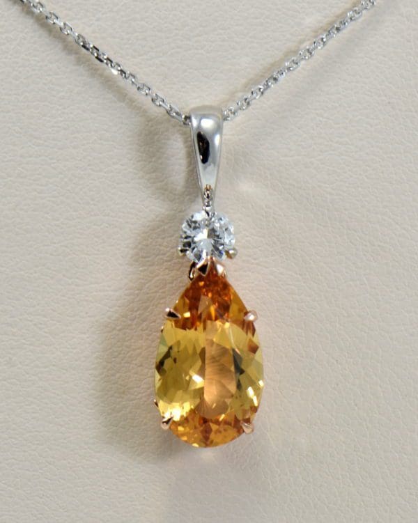 88801181 pear imperial golden topaz and diamond pendant 3