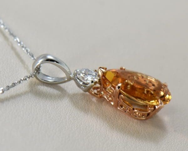 88801181 pear imperial golden topaz and diamond pendant 4