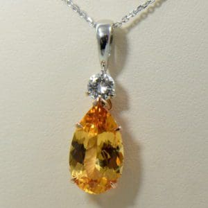 88801181 pear imperial golden topaz and diamond pendant 5