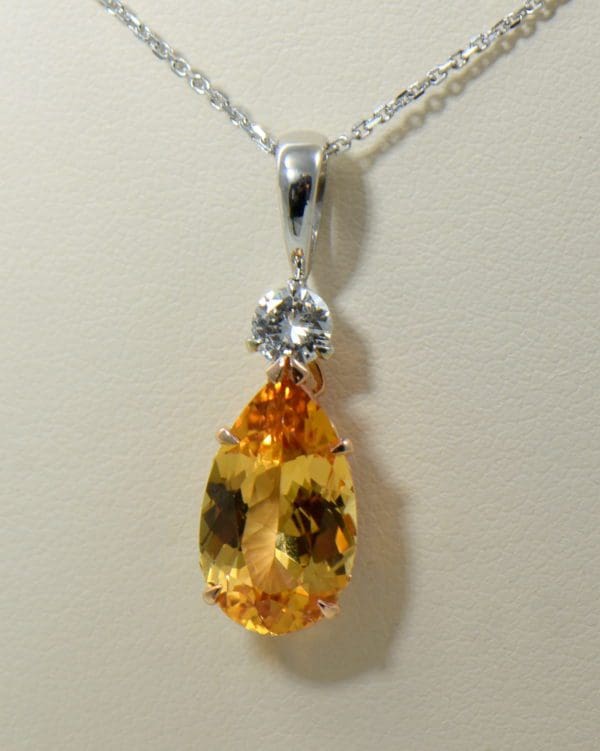 88801181 pear imperial golden topaz and diamond pendant 5