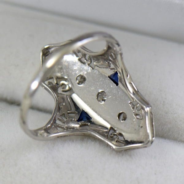 art deco dinner ring with diamond and sapphire filigree 4.JPG