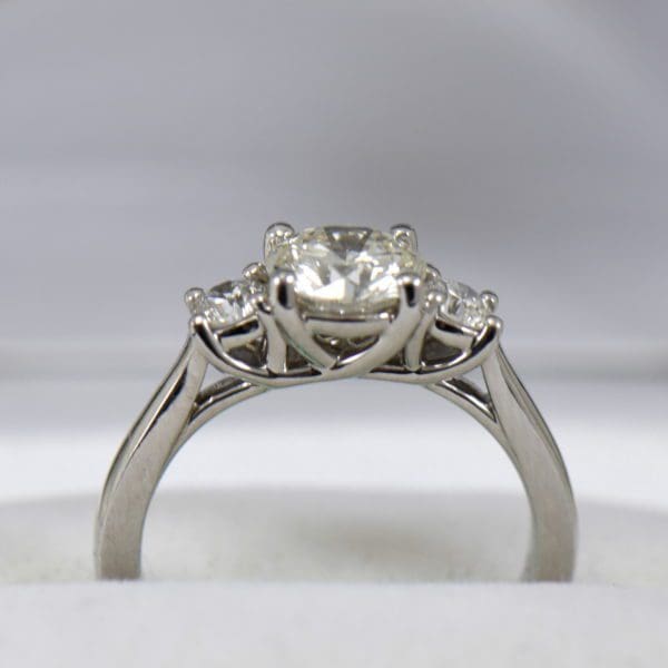 canadian 1ct round diamond 3 stone ring si1 j 5