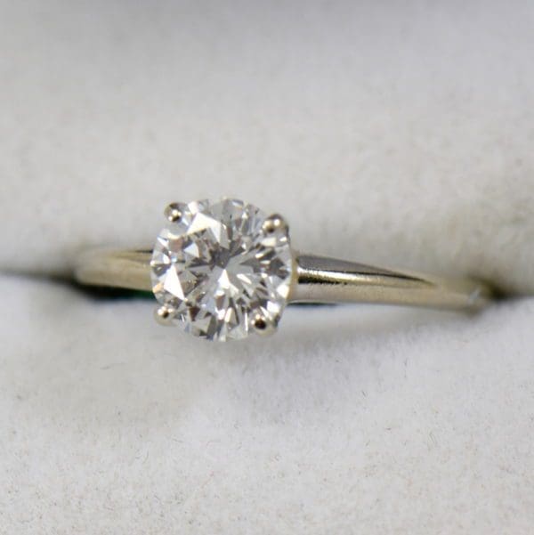 mid century 1ct round diamond solitaire vs1 g top quality