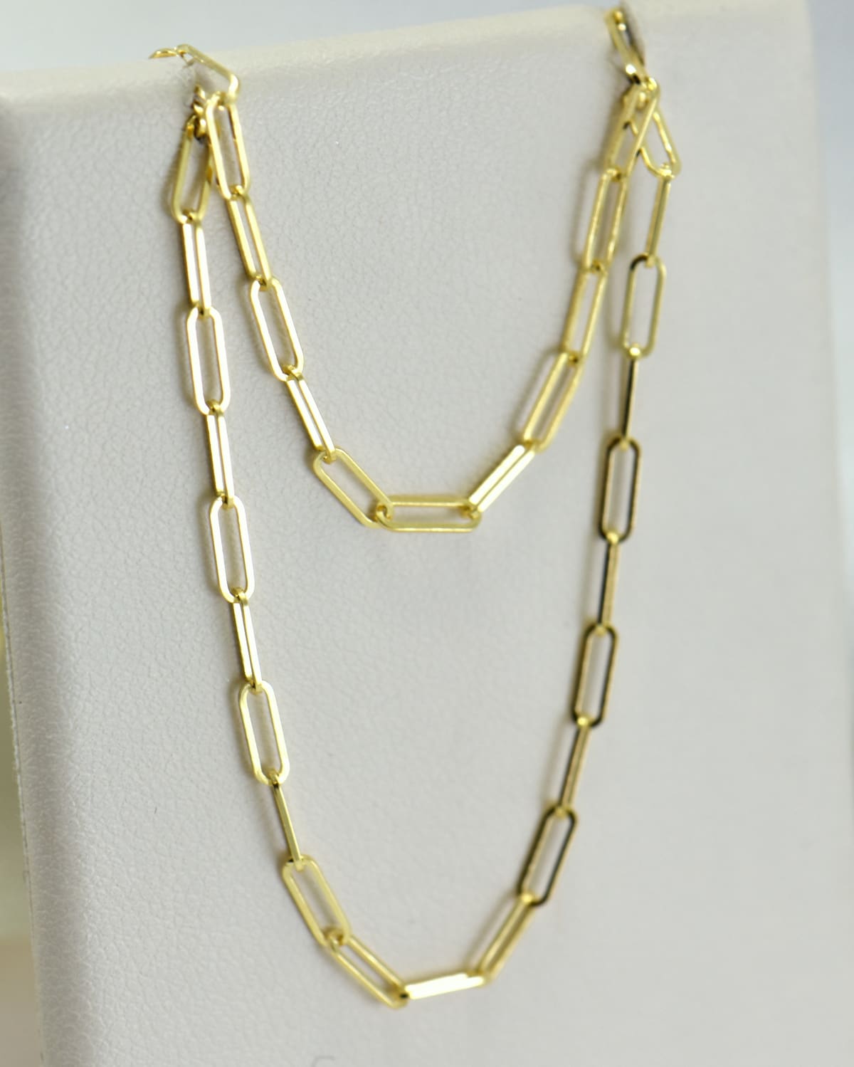 Paperclip Chain 14k Gold, Semi-solid, 3.9mm Links