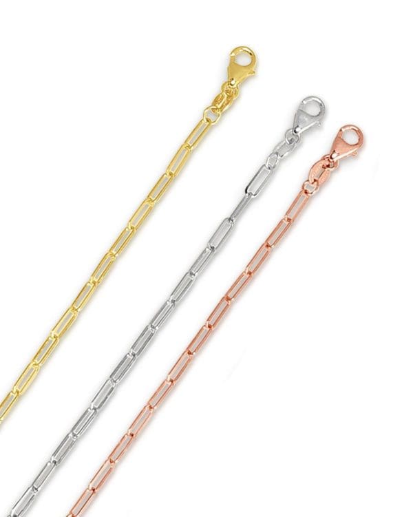 paperclip chain available in different colors