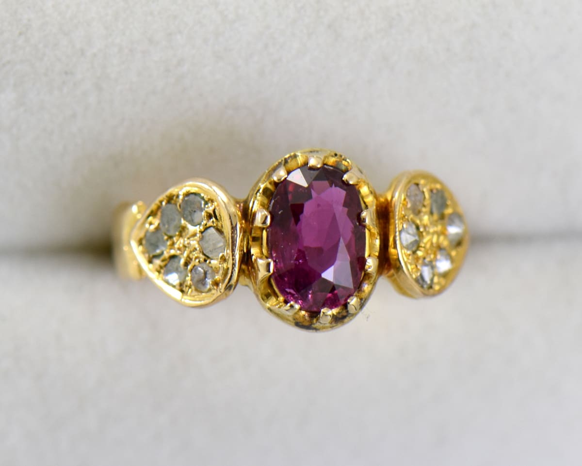 Victorian ruby and diamond ring hot sale