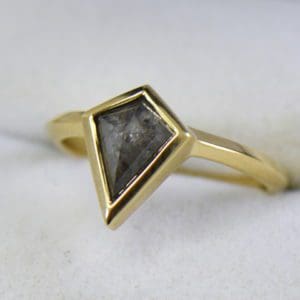 custom engagement ring with kite shaped salt and pepper diamond.JPG