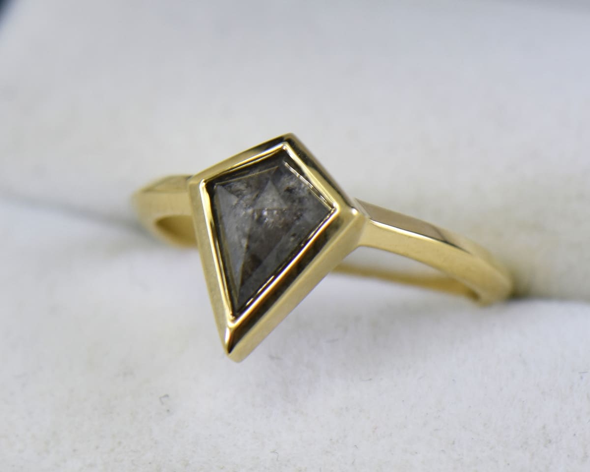 custom engagement ring with kite shaped salt and pepper diamond.JPG