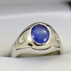 custom star sapphire mens ring with royal blue unheated 6 ray star sapphire.JPG