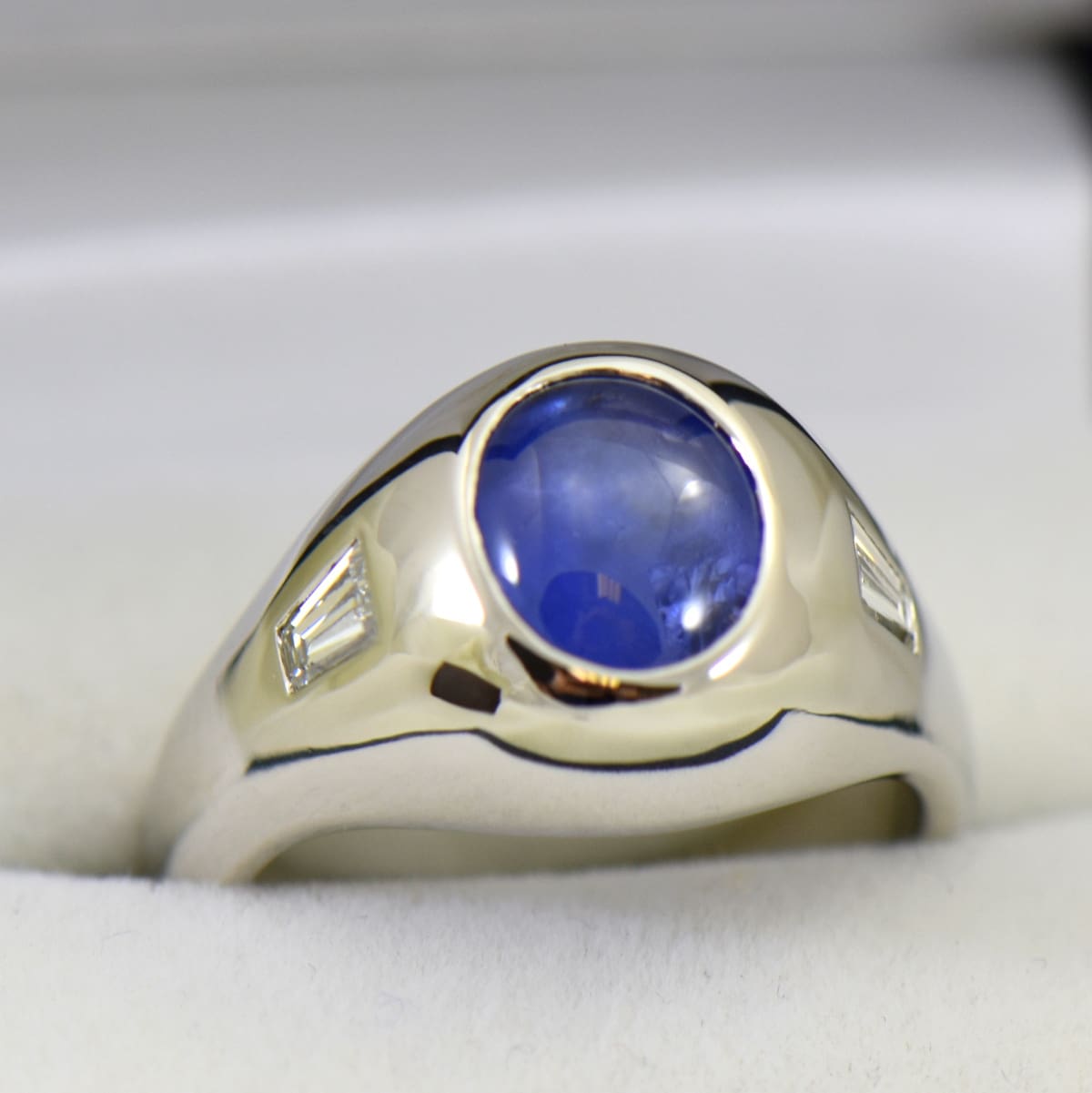 Mens blue sale star sapphire ring
