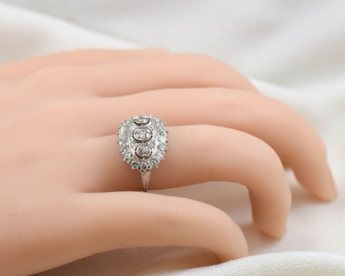 1920s princess cut sale ring