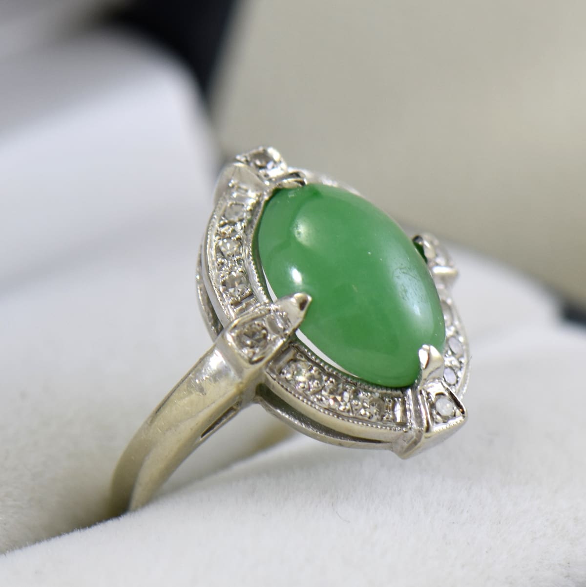 Green jade sales engagement ring